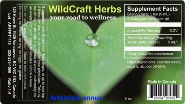 Botella 8 oz extracto Artemisia Annua Wildcraft