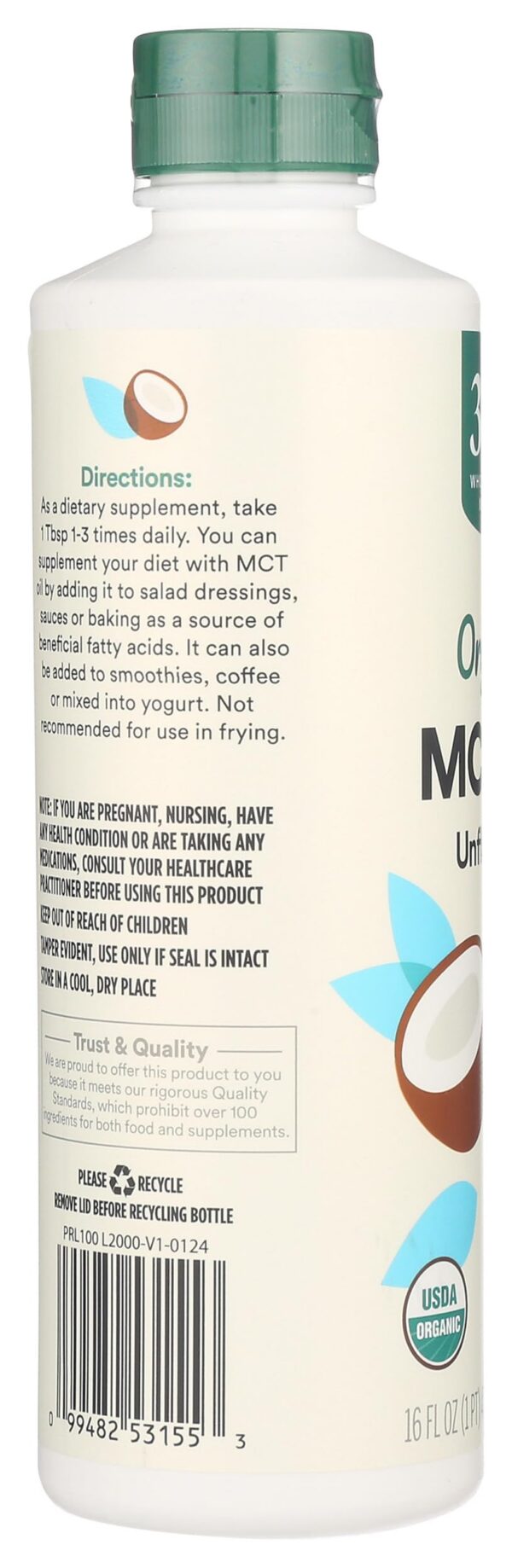 frascos de aceite MCT en estante