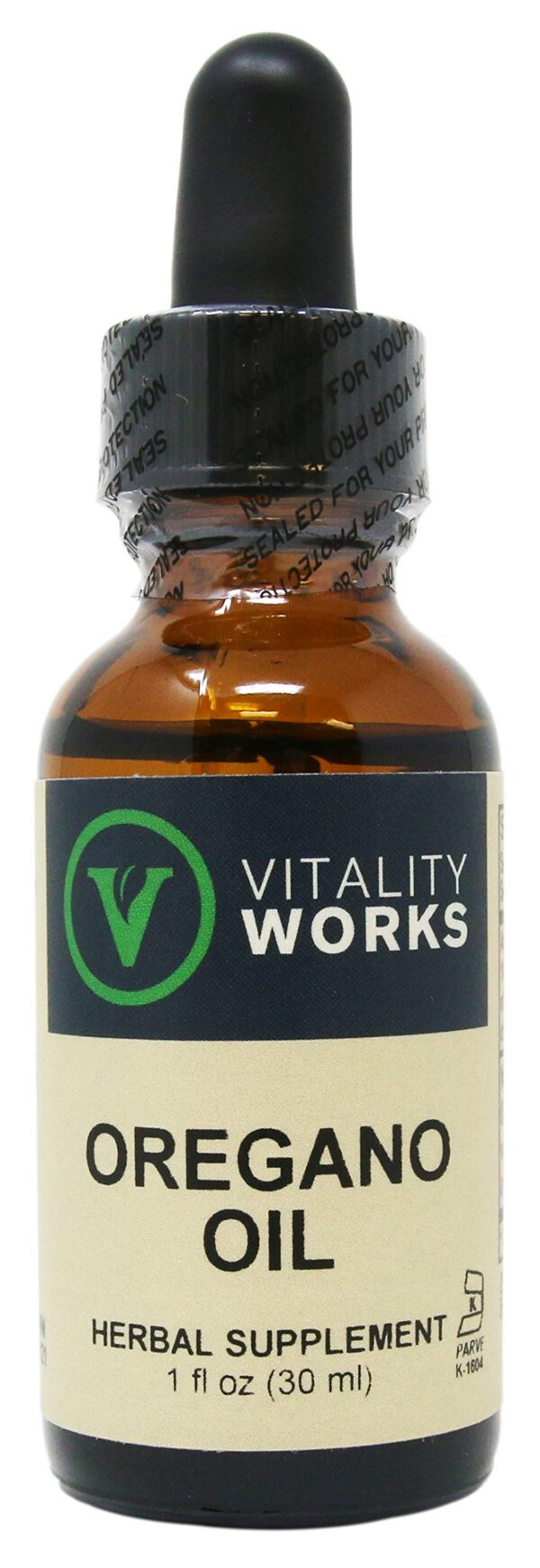 Botella de aceite de orégano Vitality Works 1 onza 30 ml