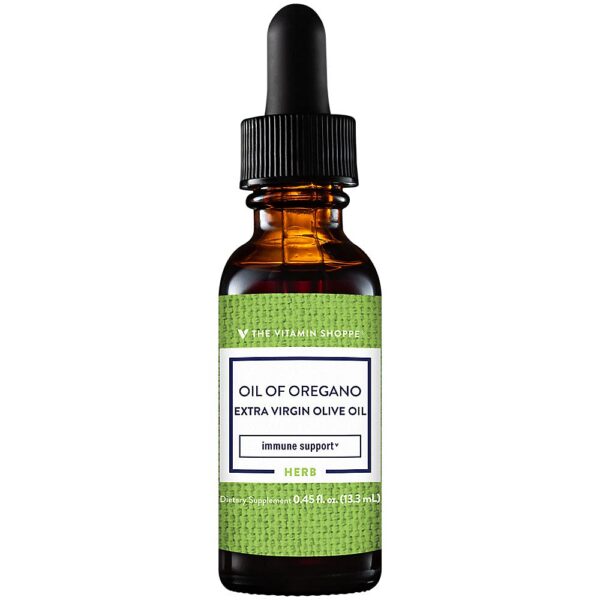 Botella aceite orégano The Vitamin Shoppe 50mg 0.45 oz