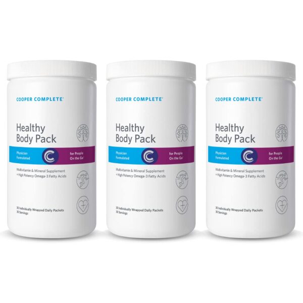 Version 1.0.0 Botella adicional Cooper Complete 30 paquetes multivitamínico y omega 3