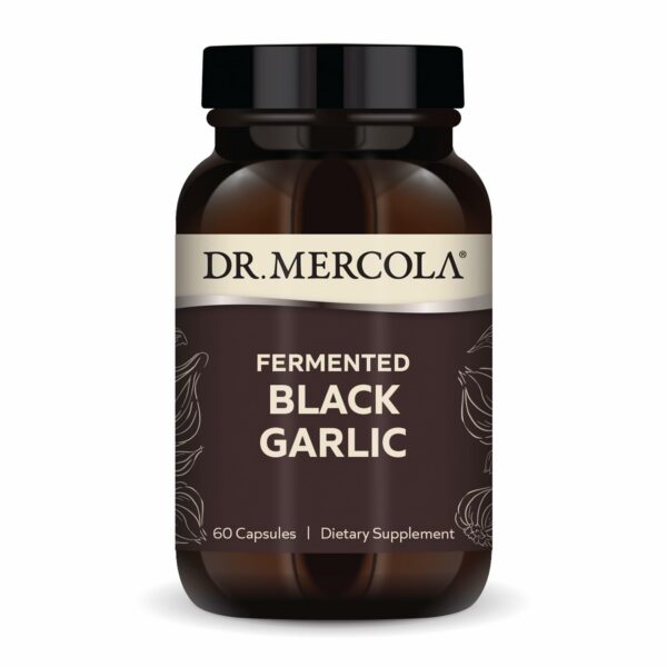 Botella de ajo negro fermentado Dr. Mercola 60 cápsulas
