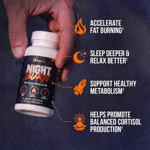 botella ALPHA LION Night Burn 60 cápsulas