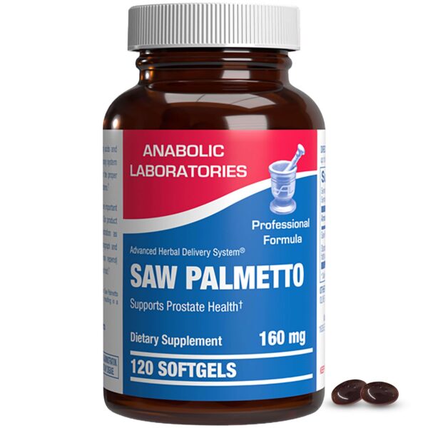 Botella Anabolic Laboratories Saw Palmetto 160mg 120 cápsulas