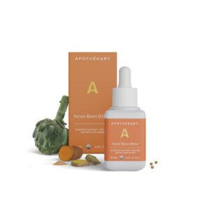 Version 1.0.0 Botella Apothékary Never Been Bitter gotas herbales digestivas