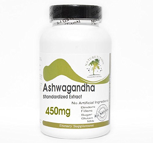 Botella Ashwagandha extracto 450mg 180 cápsulas Naturetition
