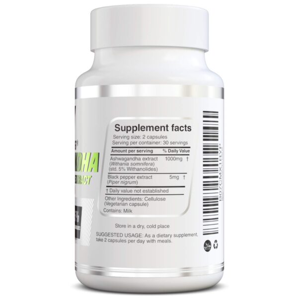 Botella Ashwagandha KSM 66 con pimienta negra Herbolab