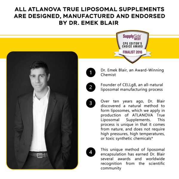 Botella ATLANOVA vitamina c liposomal con alta absorción