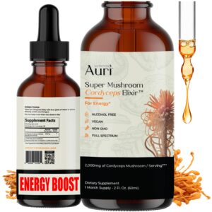 Version 1.0.0 Botella Auri Elixir Cordyceps hongos super 60 ml