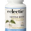 Version 1.0.0 Botella azul cápsulas raíz de ortiga Eclectic Institute 90 ct