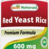 Botella Best Naturals arroz levadura roja y coq10 suplemento