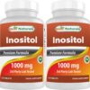 Botella Best Naturals inositol 1000 mg 120 tabletas