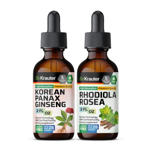 BOTELLA BIO KRAUTER tintura ginseng y rhodiola rosea