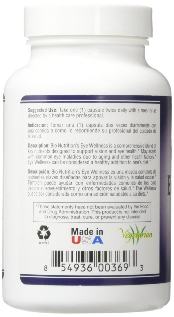 Botella de Bio Nutrition Bienestar Ocular