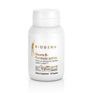 Botella Biogena cápsulas complejo vitamina B Neuro B formula