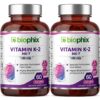 Botella biophix vitamina k2 mk7 100mcg 60 cápsulas vegetales