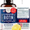 Botella de biotina líquida y colágeno Windsor Botanicals