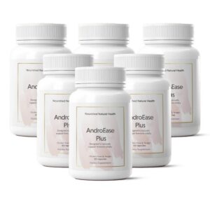 Botella blanca Nourished AndroEase Plus suplemento salud femenina