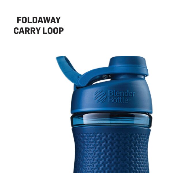 Version 1.0.0 Botella BlenderBottle SportMixer con tapa de rosca y asa plegable