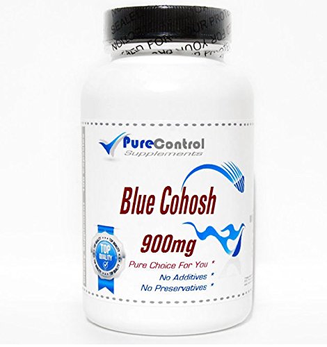 Botella de Blue Cohosh 900mg 100 cápsulas PureControl