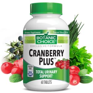 Botella Botanic Choice Cranberry Plus 60 tabletas para tracto urinario
