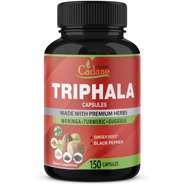 Botella Cadane Triphala Orgánico 150 cápsulas