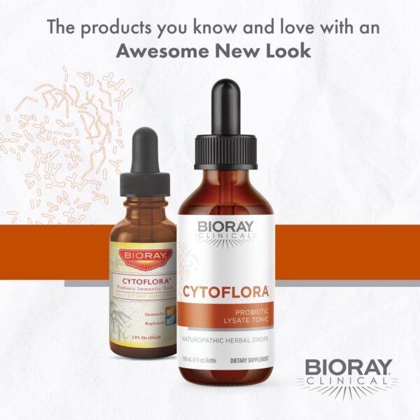 Version 1.0.0 Botella y caja BIORAY CytoFlora suplemento inmunidad