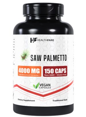 Botella y caja del suplemento serenoa repens Healthfare