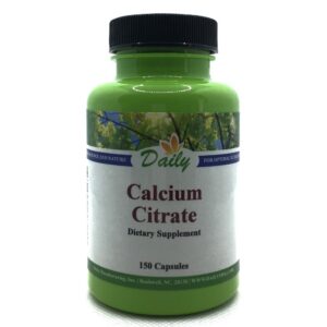 Version 1.0.0 Botella de cápsulas de calcio citrato Daily Manufacturing 150 unidades