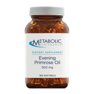 Botella de cápsulas de aceite de onagra Metabolic Maintenance