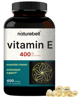 botella cápsulas aceite vitamina e naturebell 400 ui antioxidante