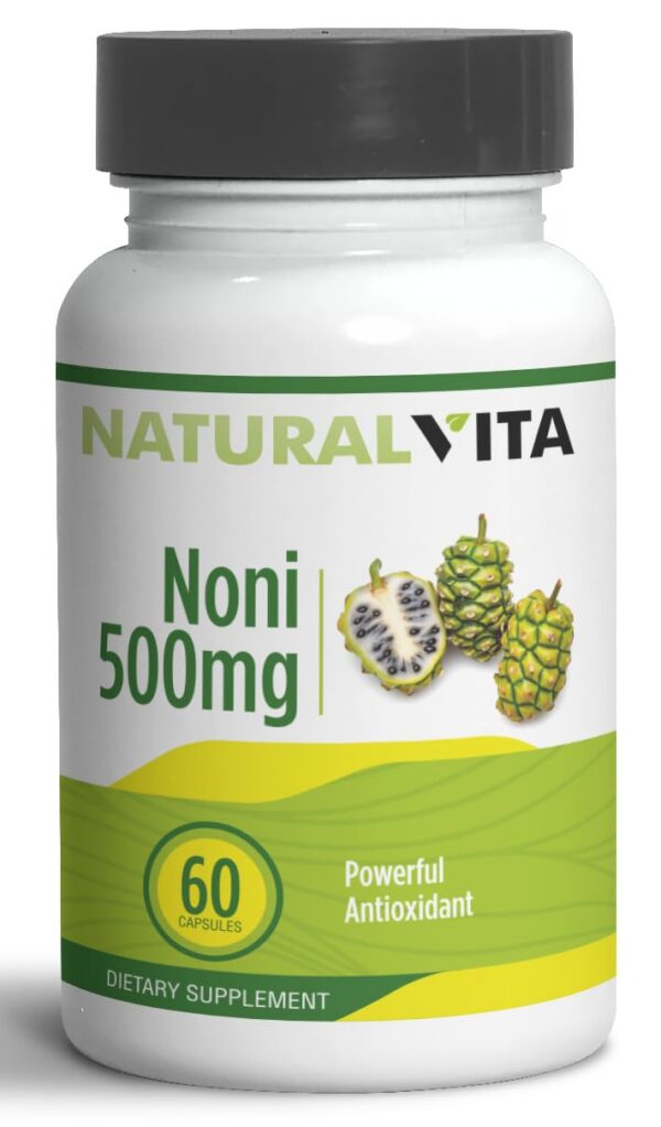 Botella de cápsulas antioxidantes de noni 60 unidades 500mg