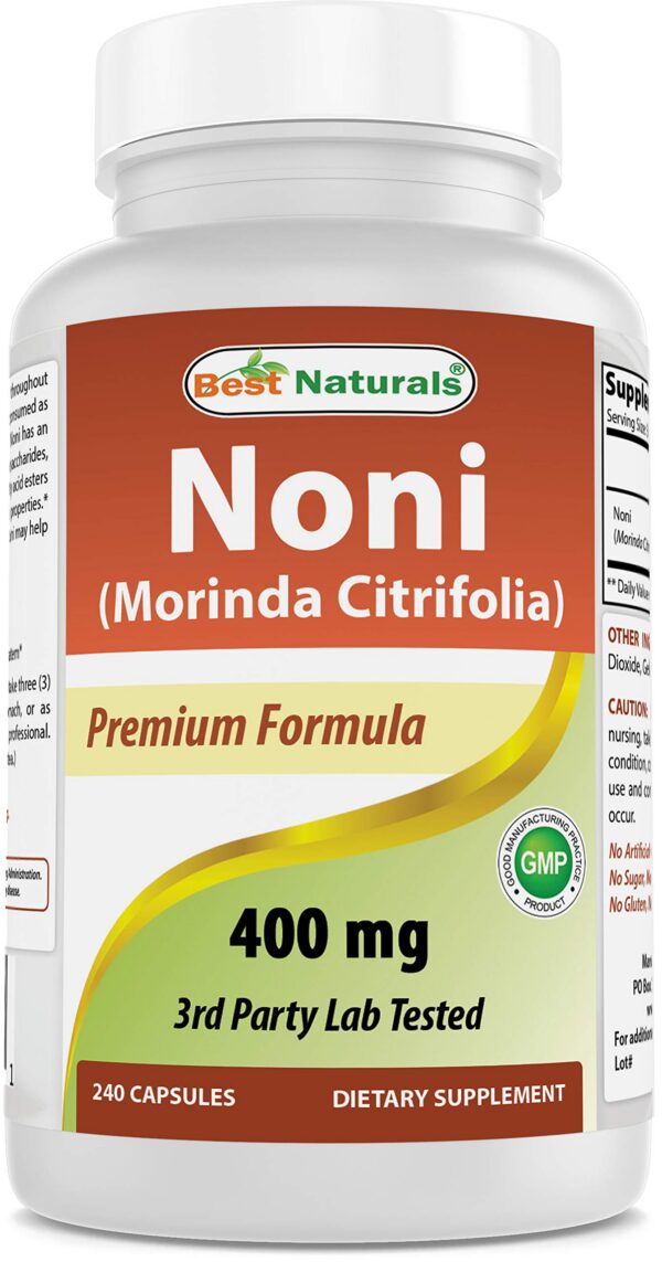Version 1.0.0 Botella cápsulas Best Naturals Noni 400 mg 240 pcs