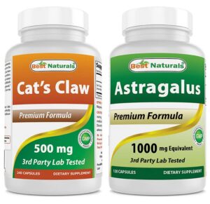 Version 1.0.0 Botella de cápsulas Best Naturals Uña de Gato y Astrágalo