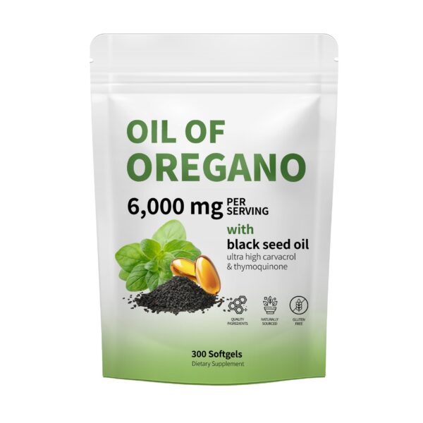 Version 1.0.0 Botella de cápsulas blandas aceite de orégano RTQSU 300 unidades