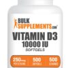 botella de cápsulas blandas vitamina d3 10,000 iu bulksupplements