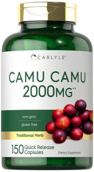 Version 1.0.0 Botella de cápsulas de camu camu 2000mg Carlyle 150 unidades