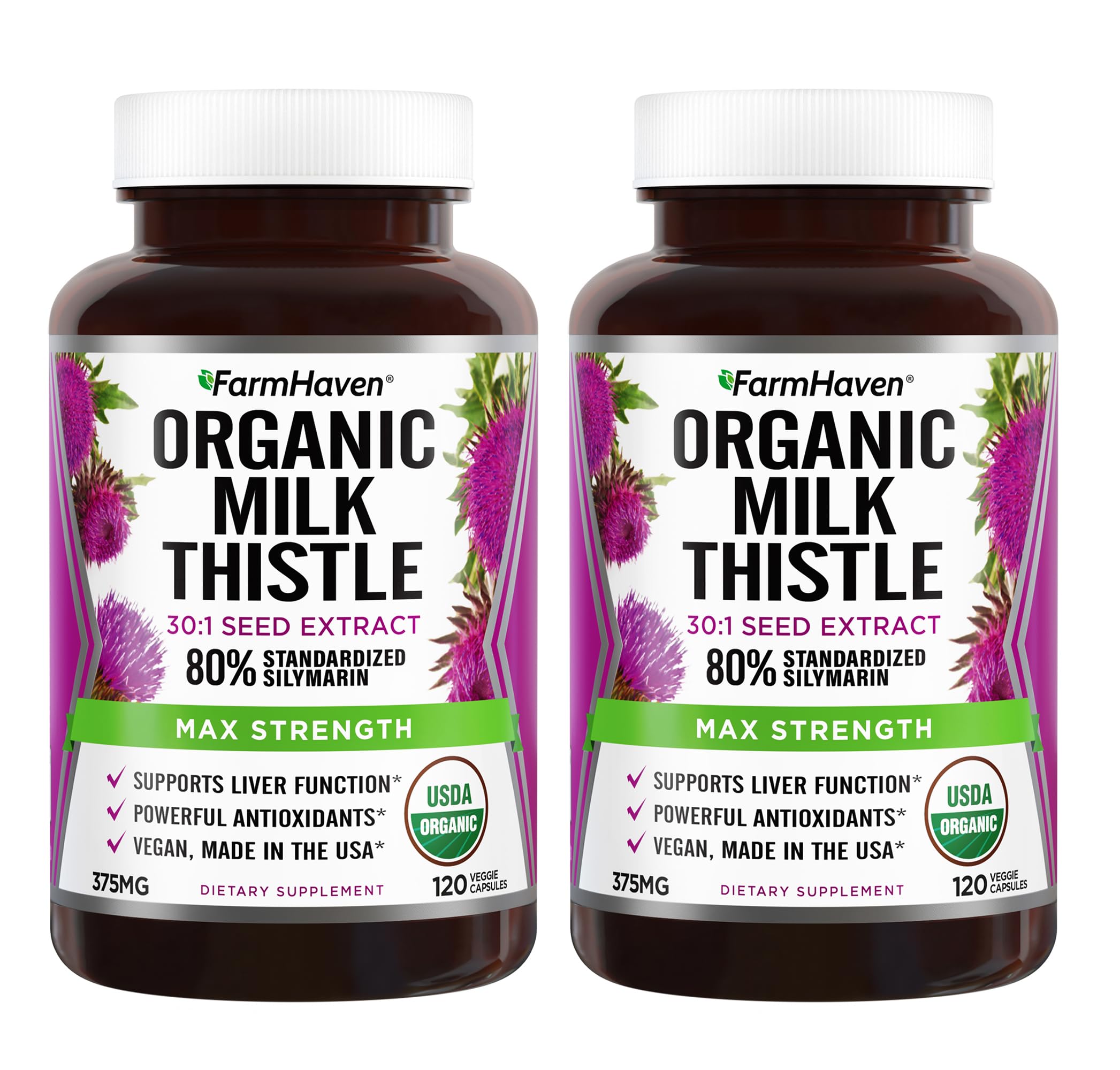 FarmHaven Milk Thistle 30X Extract, 80% Silymarin
