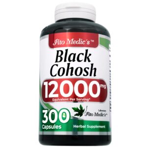 Botella de cápsulas de extracto de raíz de cohosh negro FITO MEDIC'S