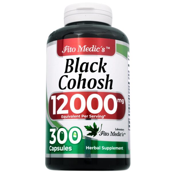 Botella de cápsulas de extracto de raíz de cohosh negro FITO MEDIC'S