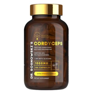 botella cápsulas cordyceps bioactivo extracto 1000mg