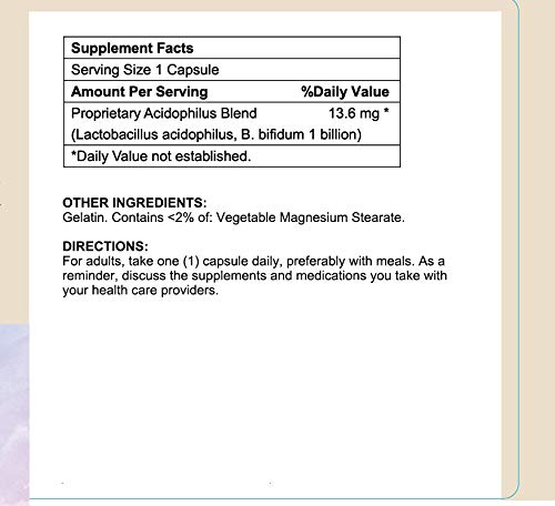 Botella de cápsulas Esmond Natural acidófilos