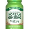 Botella de cápsulas de ginseng coreano Nature's Truth 75 unidades