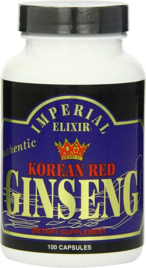 Version 1.0.0 Botella de cápsulas de ginseng rojo coreano Imperial Elixir