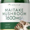 Botella de cápsulas de hongo Maitake Carlyle 400 unidades