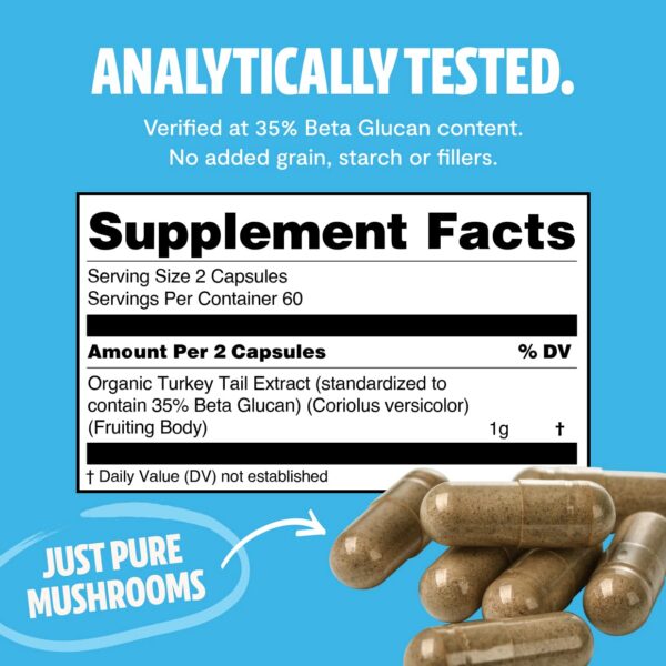 Botella de cápsulas de hongos Cola de Pavo FreshCap