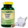 Version 1.0.0 Botella de cápsulas de jengibre orgánico Spring Valley 100 unidades