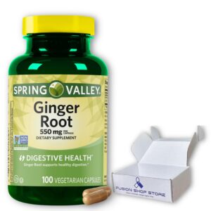Version 1.0.0 Botella de cápsulas de jengibre orgánico Spring Valley 100 unidades