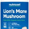 Botella cápsulas melena de león orgánica Nutricost 90 unidades