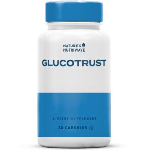 Botella Cápsulas Nature’s NutriWave Glucotrust fórmula herbal 30 unidades